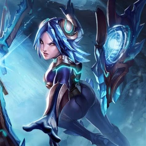 frostblade irelia with her goth girl hair and attitude