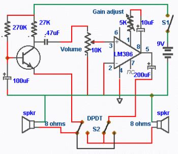 doorphone intercom electronic schematic diagram