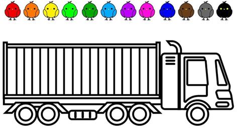 car  truck coloring pages container coloring book  kids truck