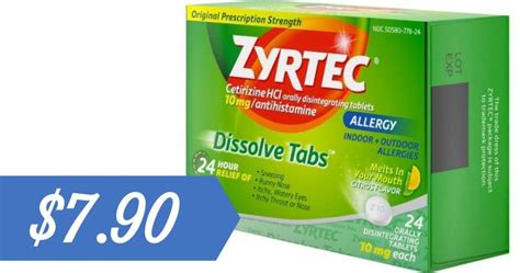 zyrtec coupon   count box  southern savers
