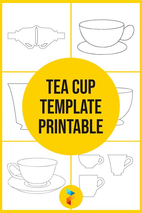 printable tea cup template printable templates  nora