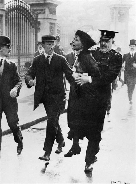 mrs emmeline pankhurst leader of the women s suffragette movement is