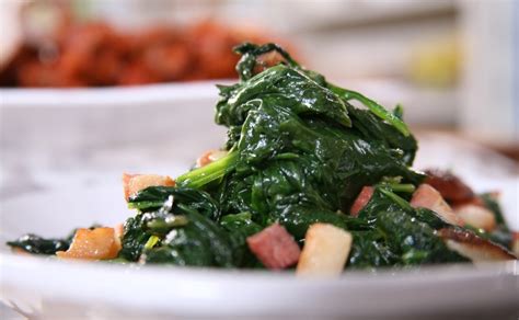spinach  bacon lidia