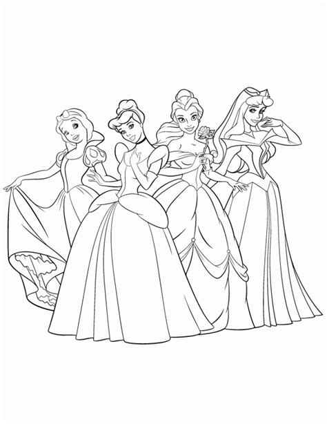 printable disney princesses coloring pages everfreecoloringcom