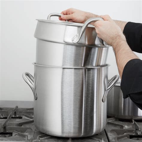 vollrath  classic  qt stainless steel stock pot double boiler pot