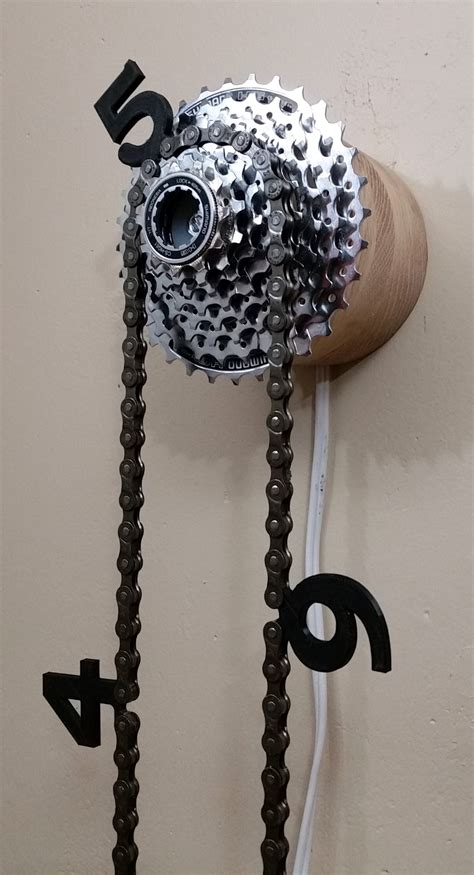upcycled bike chain  funky timepiece  electronics crafts