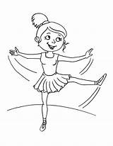 Ballerina Girl Coloring sketch template