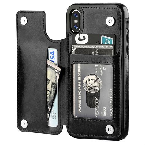 wallet case iphone  xs zwart phone factory