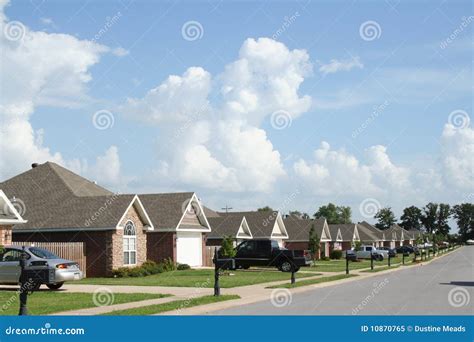 neighborhood modern subdivision homes royalty  stock photo image