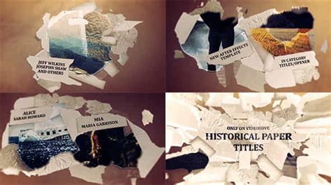 historical paper titlesopener videohive  ae share