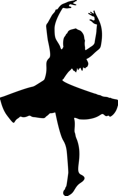 silhouette girl dancing  getdrawings
