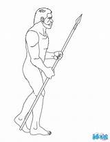 Homo Spear Erectus Coloring Color Drawings 47kb Print sketch template