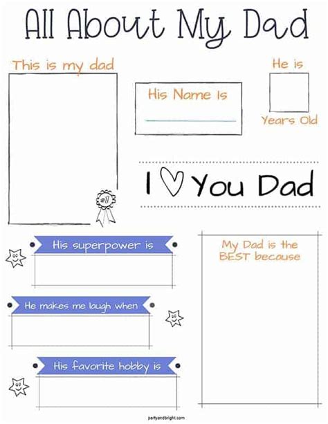 dad printable  fathers day gift  dad grandpa party bright