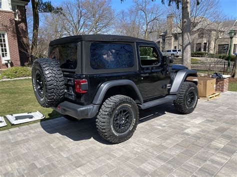 mopar black twill soft top kit    jeep wrangler jl  door  clear windows