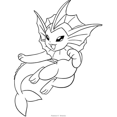 disegni da colorare pokemon vaporeon