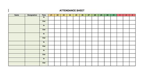 printable homeschool attendance sheet drew blue
