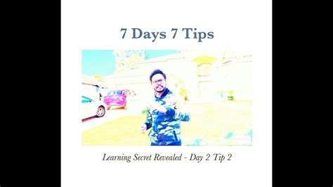 learning secret revealed day  tip  youtube
