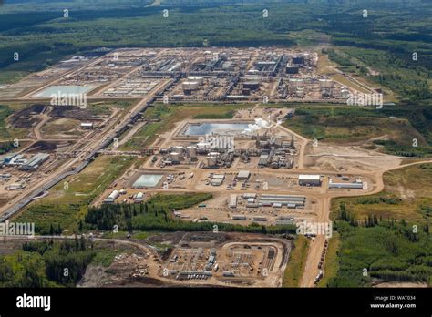 aerial photo  surmont sagd operations south  fort mcmurray   jointly owned
