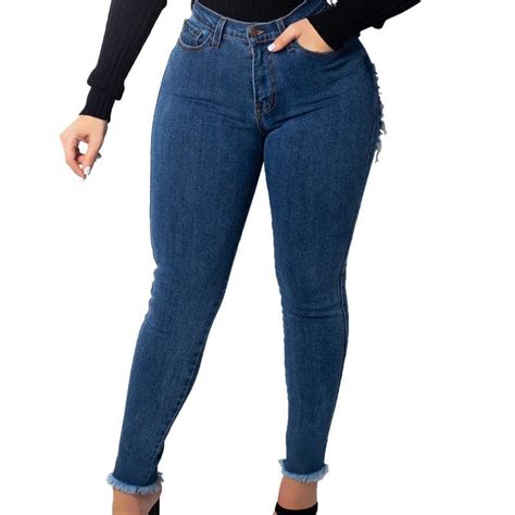 Sexy Butt Ripped Jeans For Women Destroyed Back Hole Jeans