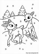Coloring Reindeer Pages Kids Print sketch template