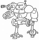 Robot Coloring Pages Printable Fighting Cute Robots Characters Color Drawing Sketch Drawings Combat Getcolorings Getdrawings Sheets Print Colorings sketch template
