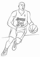 Ausmalbild Ausmalbilder Kobe Bryant sketch template