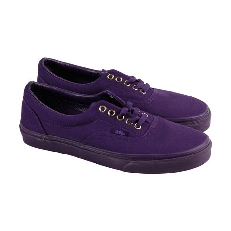 vans vans era mens purple canvas lace  lace  sneakers shoes
