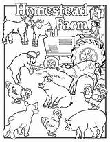 Coloring Farm Animal Homestead Pages Tractor Inform Meals Come Kids sketch template