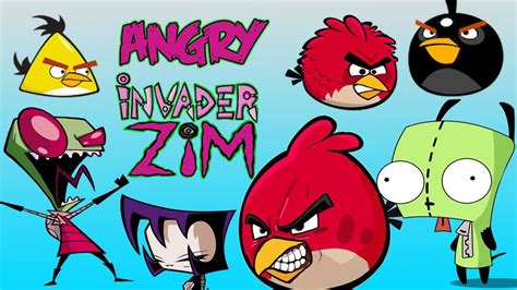 Angry Invader Zim Angry Birds Animation Parody Youtube
