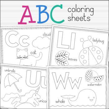 abc coloring sheets great  preschool alphabet instruction