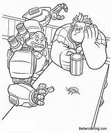 Wreck Ralph Pages Bug Coloring Table Printable Adults Kids sketch template