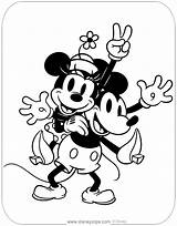 Mickey Classic Minnie Coloring Pages Friends Disneyclips Posing sketch template