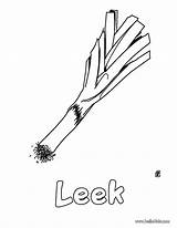 Leek Coloring Pages Vegetable Colouring Hellokids Sheet Color Print Nature Kids sketch template