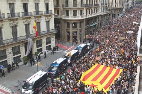 occupation forces  hundreds  thousands protest  barcelona