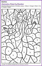 Coloring Ascension Bibel Pascua Biblewise Verse Korner Thanksgiving Zahlen Disciples Maze öffnen Religiosas sketch template