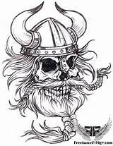 Viking Skull Drawing Beard Tattoo Helmet Drawings Bearded Tattoos Designs Vikings Warrior Cool Vector Longship Getdrawings Real Draw Vikking Clip sketch template