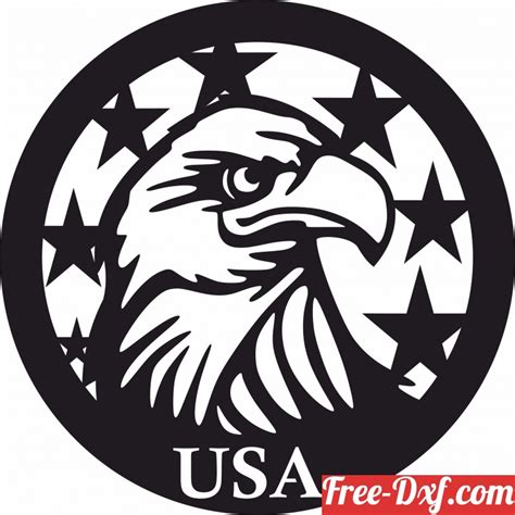 american eagle flag xlydv high quality  dxf files