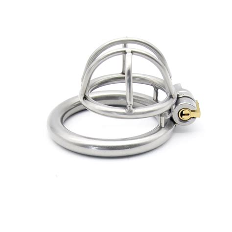 new steel stainless male chastity device penis cage penis ring small
