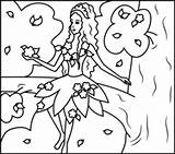 Coloring Nymph Online Princesses Forest Pages Color Number 65kb 226px Kids Related sketch template