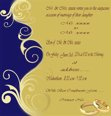 wedding invitation card sample photoshop  design idea