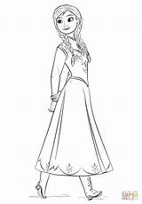 Anna Frozen Coloring Pages Princess Printable Color Movie Drawing Elsa Disney Supercoloring Print Face Online Template Pdf Sketch Colors Getdrawings sketch template