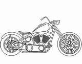 Harley Davidson Motorcycle Coloring Pages Motorcycles Outline Drawing Motorbike Chopper Awesome Print Printable Drawings Choose Getdrawings Bike Visit Cars Board sketch template