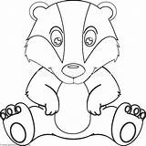 Badger Coloring Pages Cute Getcolorings Little Printable sketch template
