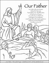 Coloring Prayer Pages Lord Catholic Father Kids Children Sheets Bible Kid Prayers Choose Board Activity Lords Games Popular sketch template