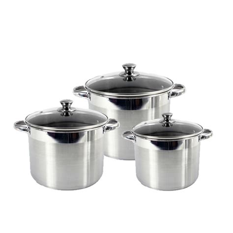 heuck  classic series  piece encapsulated stainless steel stockpot cookware set