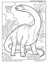 Coloring Pages Apatosaurus Dinosaurs Jurassic Ads Google sketch template