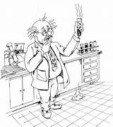 Chemie Scientist Wissenschaftler Cientistas Supercoloring Cientista Kategorien Berufe sketch template