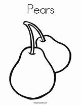 Pear Pears Printing sketch template