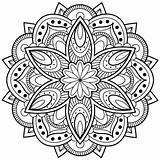 Mandala Flower Coloring Pages Printable Rocks Color Printables Mandalas Adults Lotus sketch template