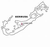 Bermuda Bermudas Landkarten Landkarte Geografie Colorearrr sketch template